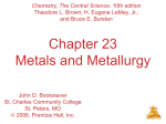 Chapter 23 Metals and Metallurgy