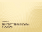 Electricity from chemical reactions