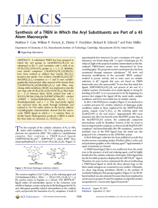 Synthesis of a TREN in Which the Aryl Substituents are... Atom Macrocycle ̈ller *