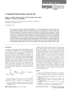 A Tungsten(VI) Nitride Having a W ( Core µ