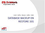 Database backup en restore 101