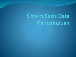 Pendahuluan Sistem Basis Data - Magister Sistem Informasi UNDIP
