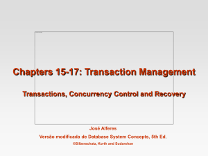 Chapter 15-17: Transaction Management