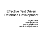 Effective Test Driven Database Development