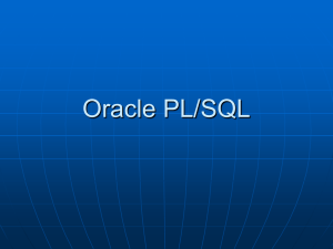 Oracle PL/SQL - Pellissippi State Community College