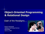 Object-Oriented Programming & Relational Design