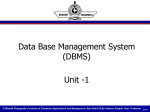 Data Base Management System