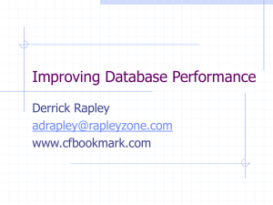 Improving Database Performance
