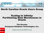 Scaling to Infinity - North Carolina Oracle User Group NCOUG