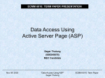 Data Access Using Active Server Page (ASP)