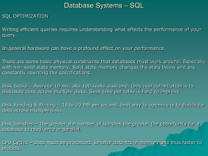 Optimizing SQL