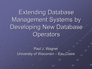 Extending Database Management Systems by Developing New