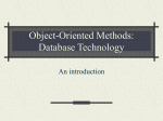 Object-Oriented Methods: Database Technology