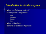 Introduction to database system