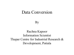 Data Conversion