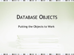 Database Objects Vocabulary and Note Powerpoint