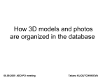 How 3D models and photos are organized in the database