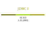 JDBC I