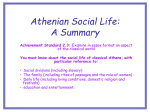 Athenian Social Life: A Summary
