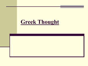 Greek Thought