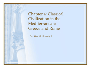 Chapter 4: Classical Civilization in the Mediterranean
