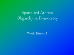 Sparta and Athens: Totalitarianism vs. Democracy