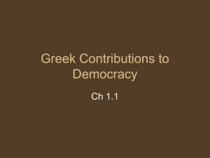 1.1 Greek Democracy