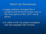 Warm-Up Sentences