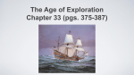 The Age of Exploration Chapter 33 (pgs. 375