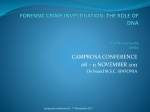 FORENSIC CRIME INVESTIGATION : THE ROLE OF DNA