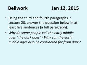 Bellwork Jan 12, 2015