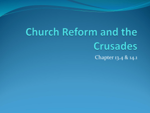 Church Reform and the Crusades