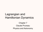 Lagrangian and Hamiltonian Dynamics