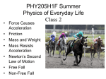 PHY205 Physics of Everyday Life
