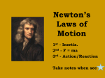 Newton’s Laws of Motion