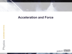 Acceleration and Force