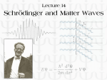 Schrödinger and Matter Waves