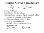 Review: Newton`s second Law