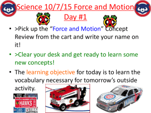 Forces and Motion-part 1 2015