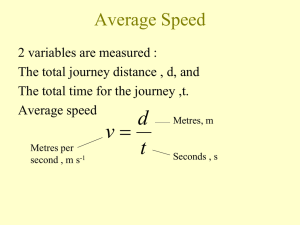 Average Speed - StCPhysicsDept
