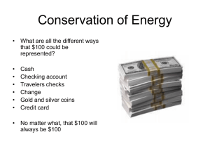 Conservation of Energy