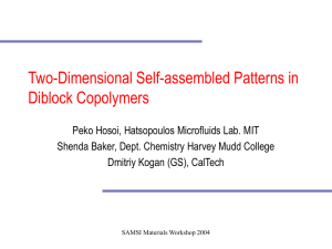 Two-Dimensional Pattern Formation in Diblock Copolymers