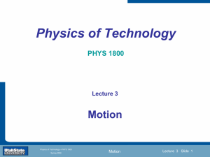 Lecture 4 - USU Department of Physics