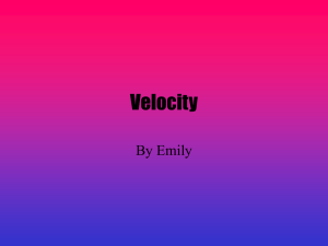 Velocity