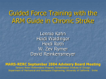 Adaptive Assistance for Guided Force Training in Chronic Stroke