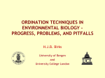 ORDINATION TECHNIQUES IN ENVIRONMENTAL BIOLOGY