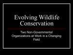 Evolving to Wildlife Conservation
