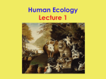 Human Ecology Lecture 1
