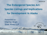 ENDANGERED SPECIES ACT IMPLICATIONS FOR ALASKA
