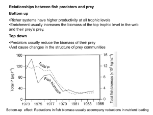Food webs & top-down effects